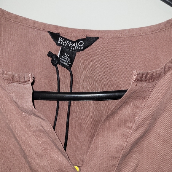 Buffalo David Bitton Womens Long Sleeve Dress with Pockets in Mocha Brown - Picture 8 of 14